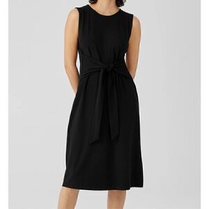 NWT Eileen Fisher Jersey Knit Tie Front Dress